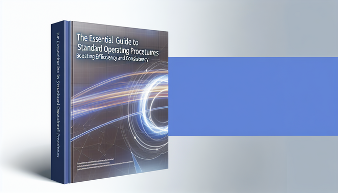 alt_text: A sleek cover for a "Standard Operating Procedures Guide" showcasing professionalism and clarity.