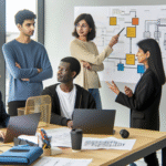 alt_text: "Diverse professionals collaborate in a modern office, exploring machine learning business opportunities."