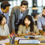 alt_text: Diverse professionals collaborate in a vibrant office, analyzing CRM data for process optimization.