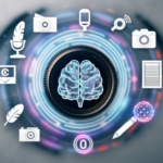 alt_text: A modern cover image for "AI Content Automation Ideas," featuring an AI brain amidst diverse media icons.