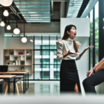 alt_text: Diverse professionals collaborate in a bright, modern office, brainstorming efficiency strategies.