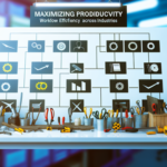alt_text: A clean workspace illustrating workflow efficiency with tools, flowcharts, and the title prominently displayed.