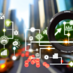 alt_text: A vibrant roadmap illustrating business transformation stages with icons signifying growth and collaboration.