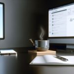 alt_text: Modern workspace with CRM dashboard, coffee, notepad, and smartphone, illustrating automation strategies.