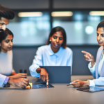 alt_text: A sleek office scene showcasing diverse professionals collaborating on client onboarding automation.