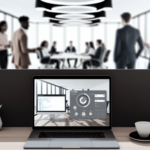 alt_text: "Cover image for 'CRM Customization Tips' featuring a modern office, laptop dashboard, and teamwork."