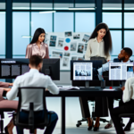 alt_text: A modern office with diverse professionals collaborating, showcasing streamlined business processes and innovation.