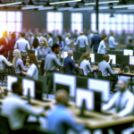 alt_text: A vibrant, modern office with diverse small business owners using advanced automation tools and analytics.