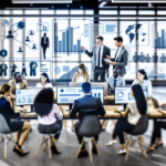 alt_text: Diverse team collaborates on CRM data analysis in a modern office, showcasing charts and tech.