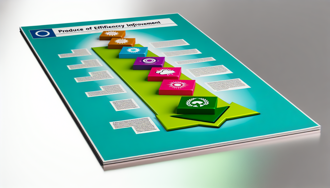 alt_text: A sleek roadmap graphic illustrating stages of efficiency improvement with modern icons and colors.